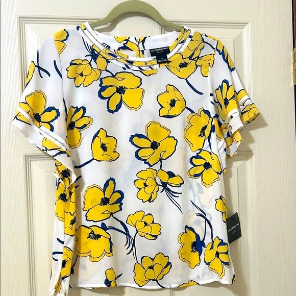 Liz Claiborne Career Butterfly Sleeve Blouse. New With Tags - Picture 1 of 7